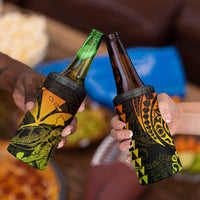Kakau Polynesian Tribal Hawaiian Turtle 4 in 1 Can Cooler Tumbler with Kanaka Maoli Reggae LT9 - Polynesian Pride