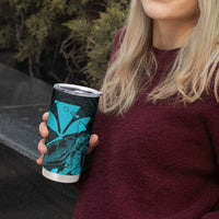 Kakau Polynesian Tribal Hawaiian Turtle Tumbler Cup with Kanaka Maoli Teal LT9 - Polynesian Pride