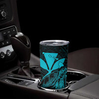 Kakau Polynesian Tribal Hawaiian Turtle Tumbler Cup with Kanaka Maoli Teal LT9 - Polynesian Pride