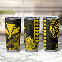 Kakau Polynesian Tribal Hawaiian Turtle Tumbler Cup with Kanaka Maoli Yellow LT9 - Polynesian Pride