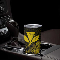 Kakau Polynesian Tribal Hawaiian Turtle Tumbler Cup with Kanaka Maoli Yellow LT9 - Polynesian Pride