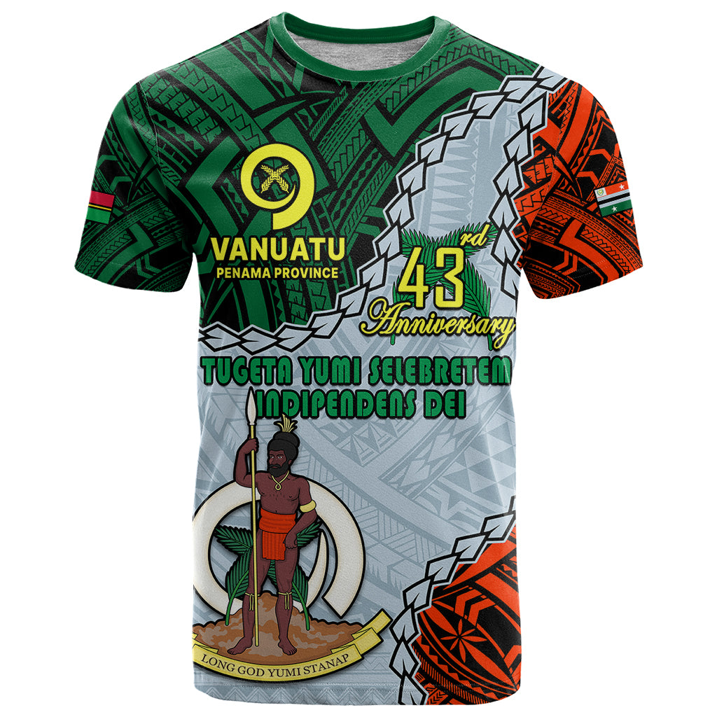 Polynesian Pride Penama Province 43rd Anniversary Vanuatu T Shirt Tugeta Yumi Selebretem Indipendens Dei LT9 Green - Polynesian Pride