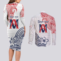 Kingdom of Uvea 1842-1860 Personalized Couples Matching Long Sleeve Bodycon Dress and Long Sleeve Button Shirt Wallis and Futuna Polynesian Tribal Pattern LT9 - Polynesian Pride