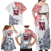 Kingdom of Uvea 1842-1860 Personalized Family Matching Off Shoulder Maxi Dress and Hawaiian Shirt Wallis and Futuna Polynesian Tribal Pattern LT9 - Polynesian Pride