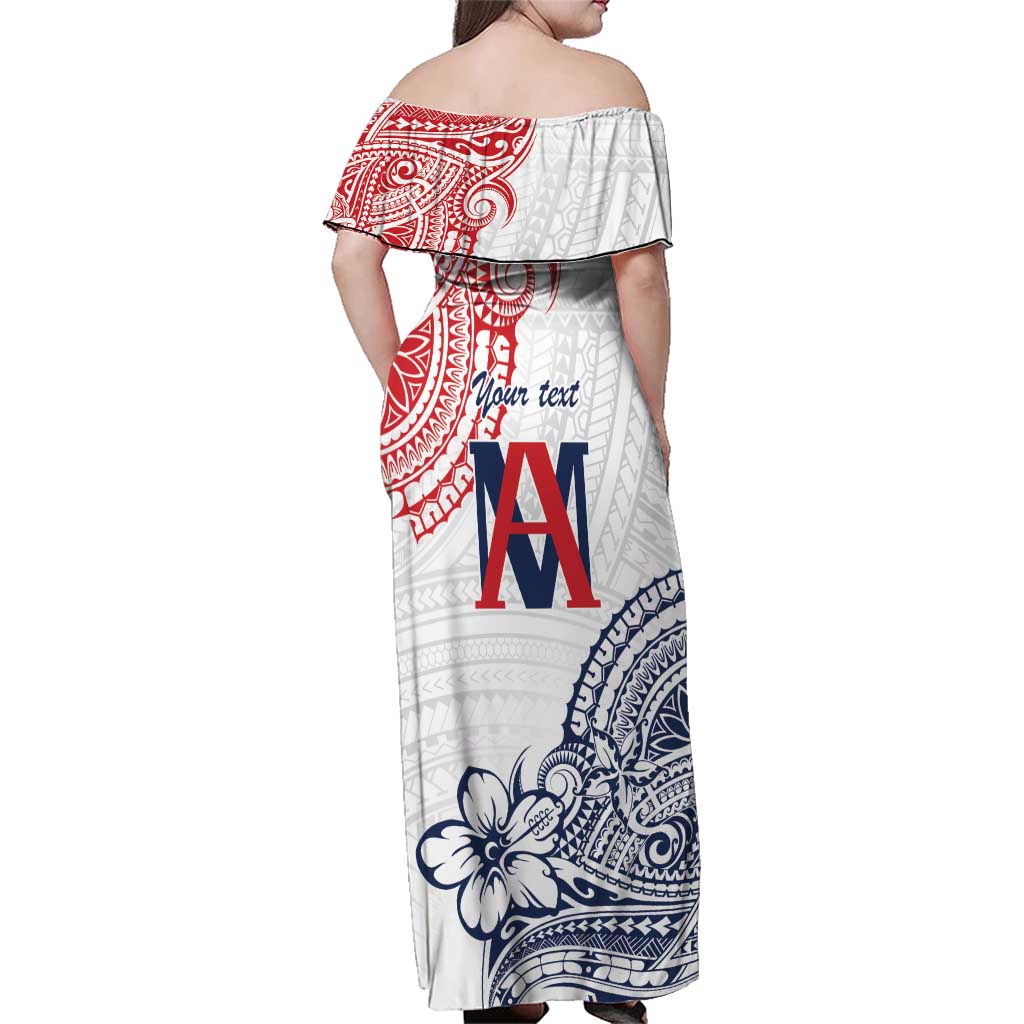 Kingdom of Uvea 1842-1860 Personalized Family Matching Off Shoulder Maxi Dress and Hawaiian Shirt Wallis and Futuna Polynesian Tribal Pattern LT9 - Polynesian Pride