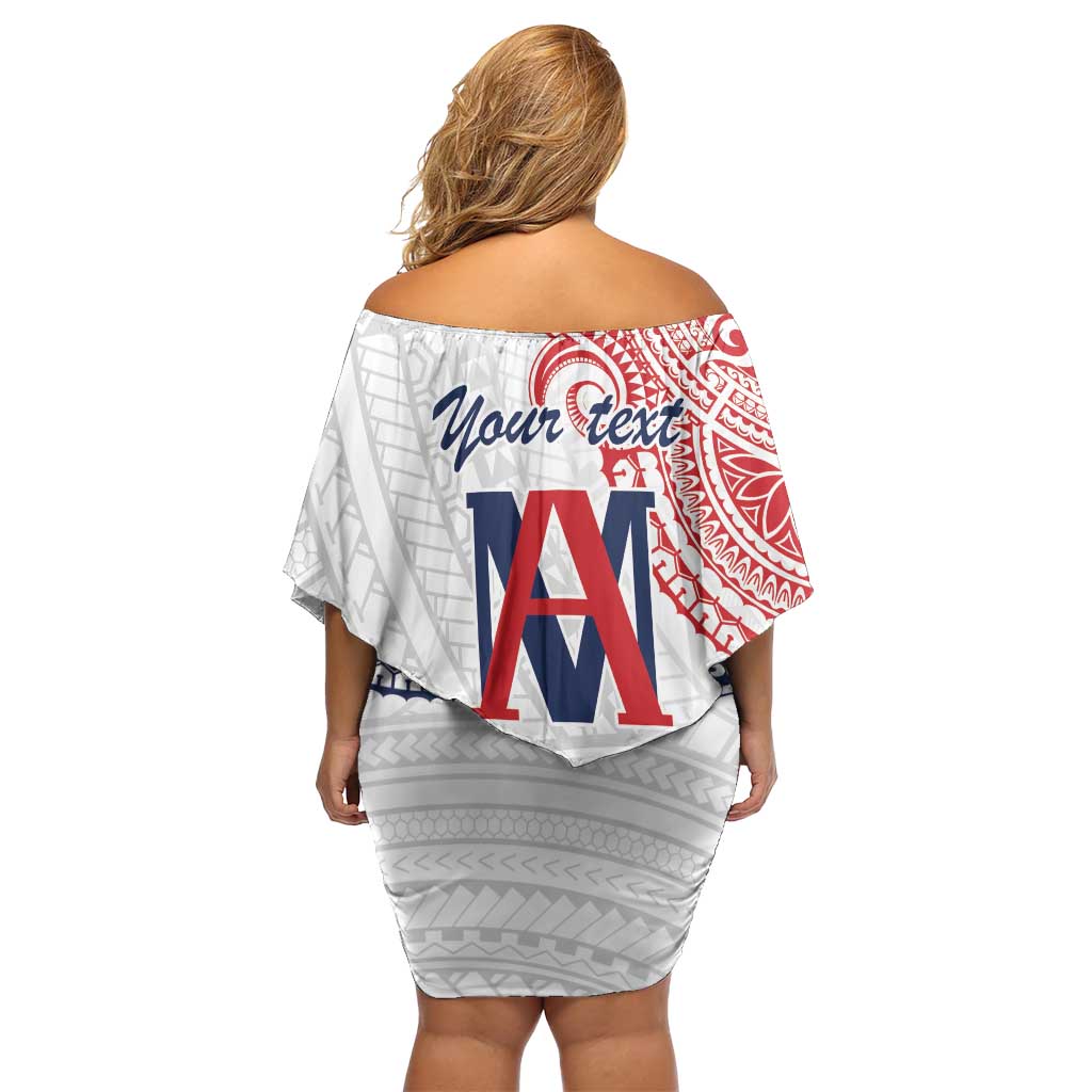 Kingdom of Uvea 1842-1860 Personalized Family Matching Off Shoulder Short Dress and Hawaiian Shirt Wallis and Futuna Polynesian Tribal Pattern LT9 - Polynesian Pride