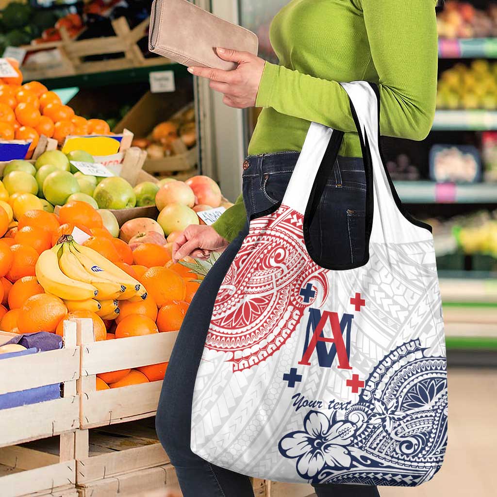 Kingdom of Uvea 1842-1860 Personalized Grocery Bag Wallis and Futuna Polynesian Tribal Pattern