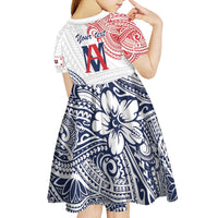 Kingdom of Uvea 1842-1860 Personalized Kid Short Sleeve Dress Wallis and Futuna Polynesian Tribal Pattern LT9 - Polynesian Pride