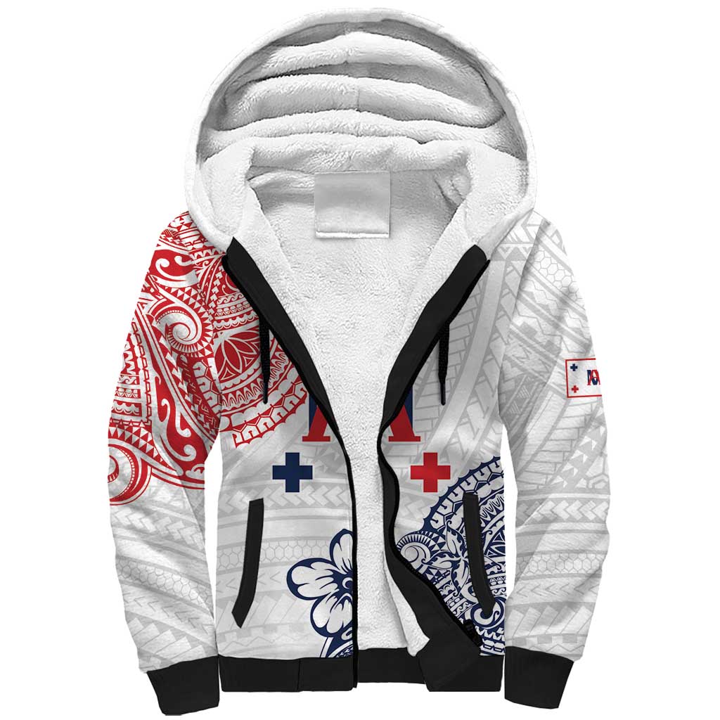 Kingdom of Uvea 1842-1860 Personalized Sherpa Hoodie Wallis and Futuna Polynesian Tribal Pattern LT9 Unisex White - Polynesian Pride