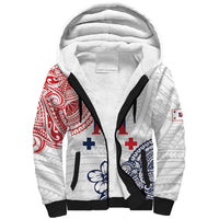 Kingdom of Uvea 1842-1860 Personalized Sherpa Hoodie Wallis and Futuna Polynesian Tribal Pattern LT9 Unisex White - Polynesian Pride