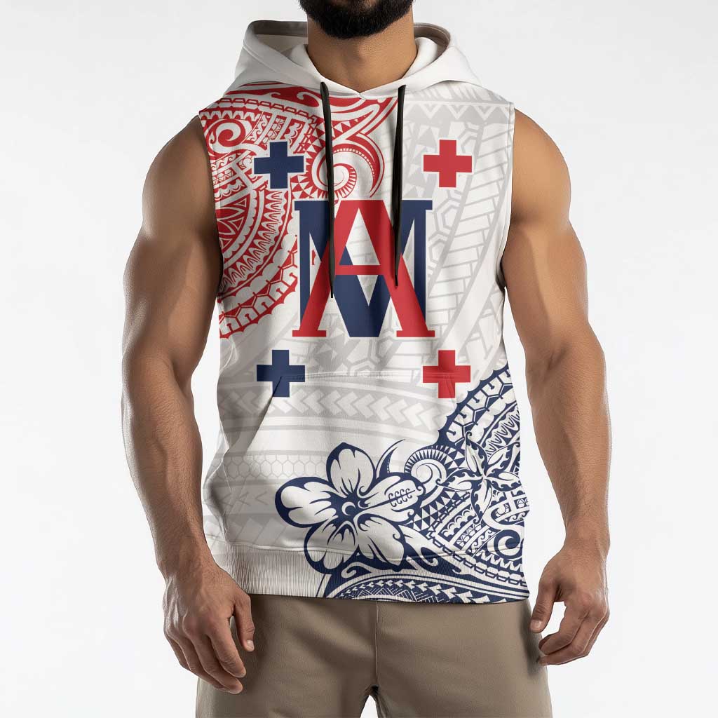 Kingdom of Uvea 1842-1860 Personalized Sleeveless Hoodie Wallis and Futuna Polynesian Tribal Pattern LT9 - Polynesian Pride