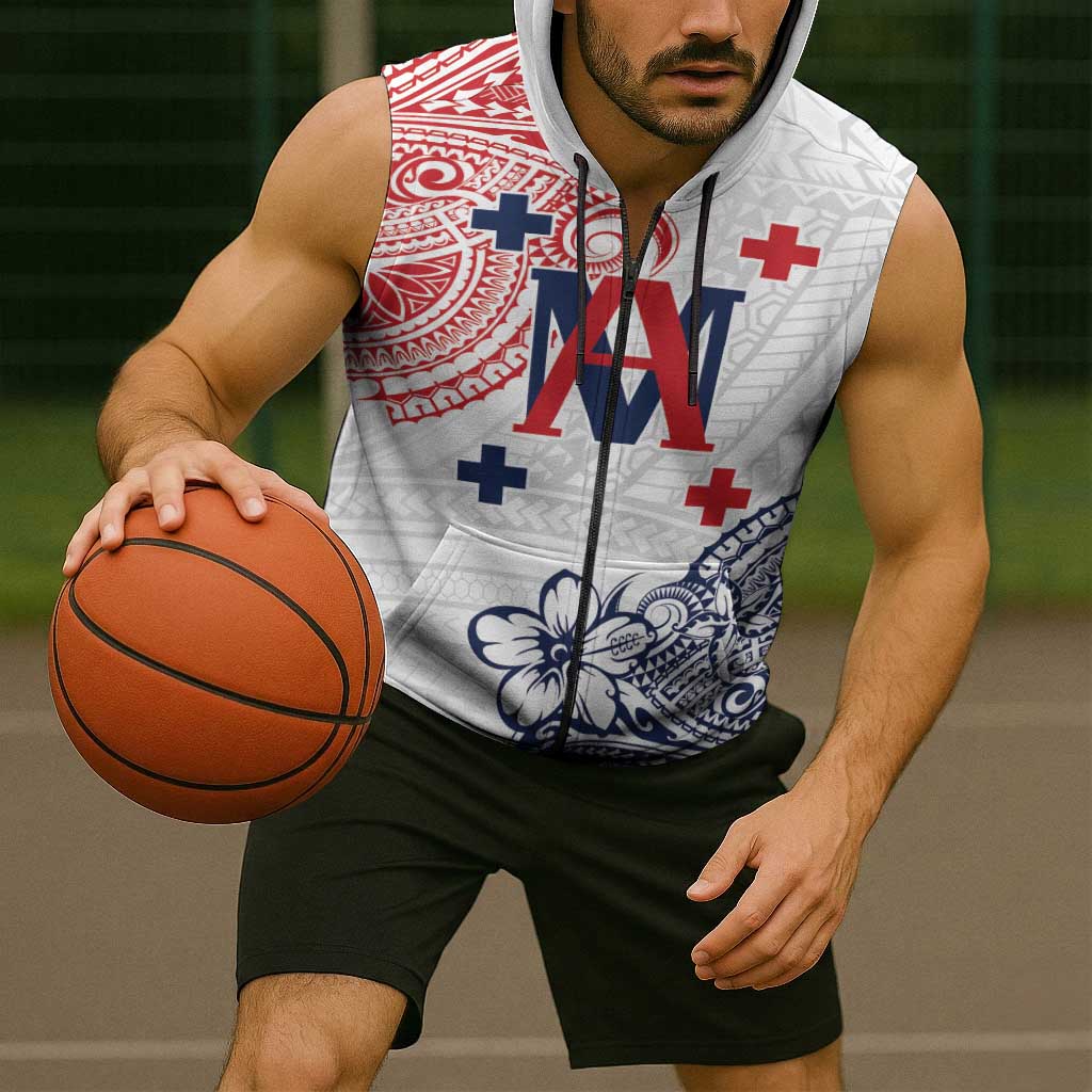 Kingdom of Uvea 1842-1860 Personalized Sleeveless Zip Hoodie Wallis and Futuna Polynesian Tribal Pattern LT9 - Polynesian Pride