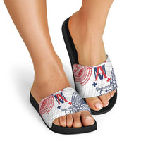 Kingdom of Uvea 1842-1860 Personalized Slide Sandals Wallis and Futuna Polynesian Tribal Pattern - Polynesian Pride