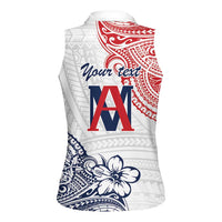 Kingdom of Uvea 1842-1860 Personalized Women Sleeveless Polo Shirt Wallis and Futuna Polynesian Tribal Pattern LT9 - Polynesian Pride
