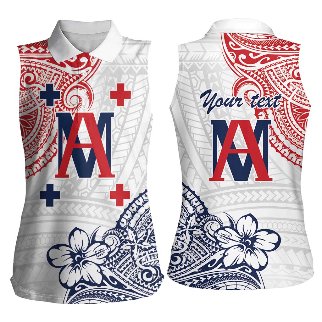Kingdom of Uvea 1842-1860 Personalized Women Sleeveless Polo Shirt Wallis and Futuna Polynesian Tribal Pattern LT9 - Polynesian Pride