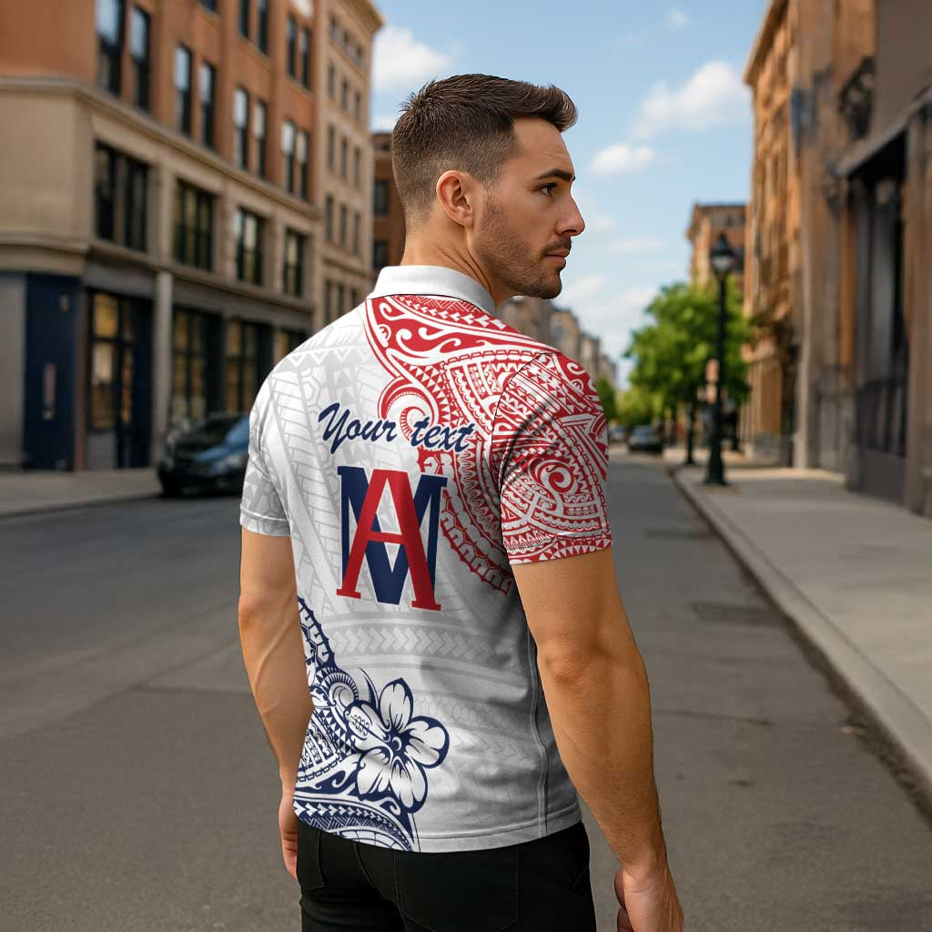 Kingdom of Uvea 1842-1860 Personalized Zipper Polo Shirt Wallis and Futuna Polynesian Tribal Pattern LT9 - Polynesian Pride