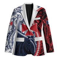 Kingdom of Uvea 1860-1886 Personalized Blazer Wallis and Futuna Polynesian Tribal Pattern - Polynesian Pride