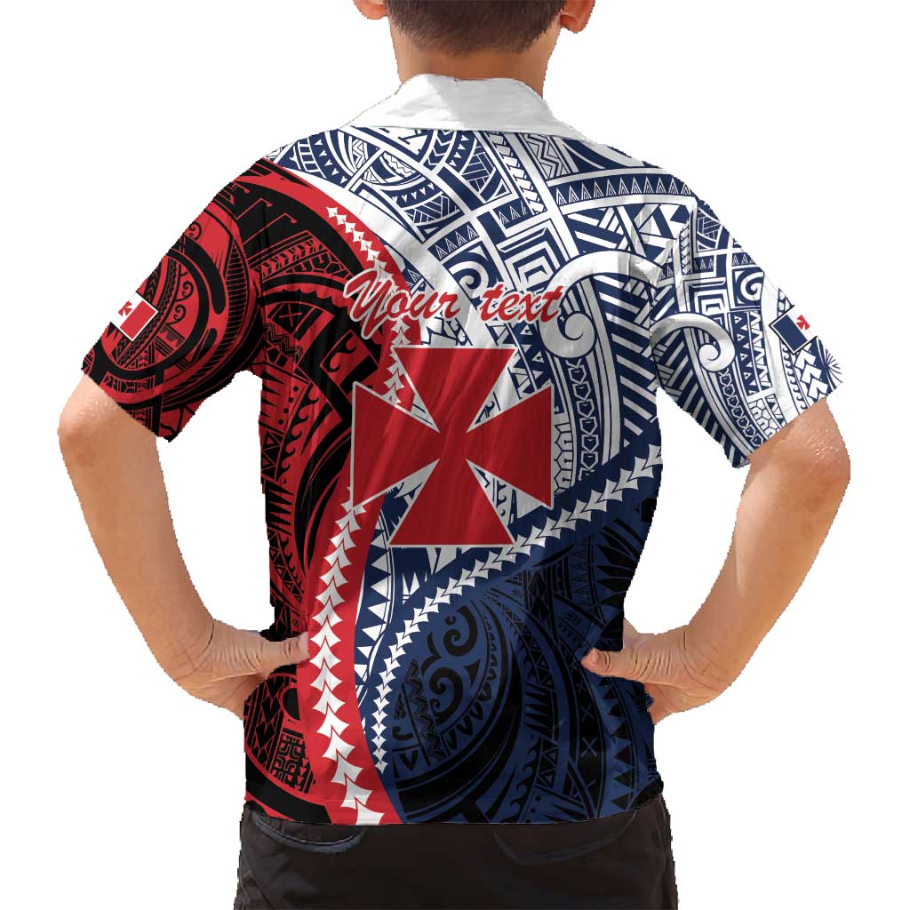 Kingdom of Uvea 1860-1886 Personalized Family Matching Long Sleeve Bodycon Dress and Hawaiian Shirt Wallis and Futuna Polynesian Tribal Pattern LT9 - Polynesian Pride