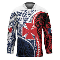 Kingdom of Uvea 1860-1886 Personalized Hockey Jersey Wallis and Futuna Polynesian Tribal Pattern - Polynesian Pride
