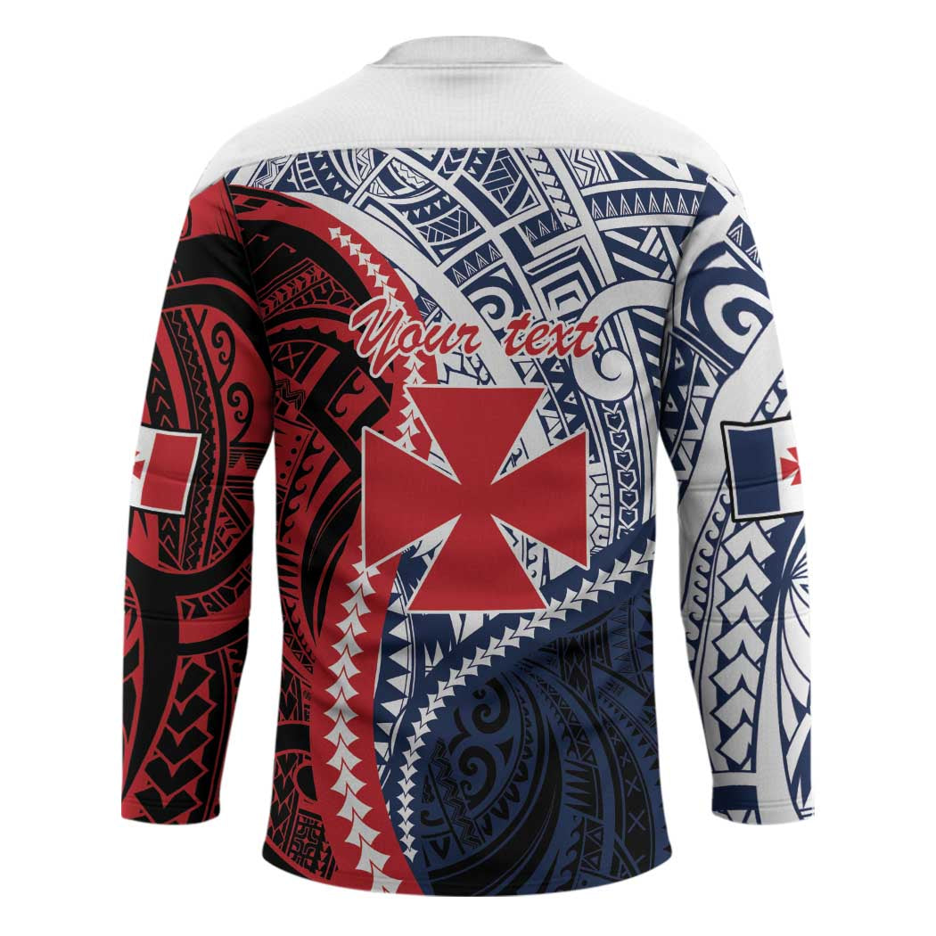 Kingdom of Uvea 1860-1886 Personalized Hockey Jersey Wallis and Futuna Polynesian Tribal Pattern - Polynesian Pride