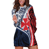 Kingdom of Uvea 1860-1886 Personalized Hoodie Dress Wallis and Futuna Polynesian Tribal Pattern LT9 Red - Polynesian Pride