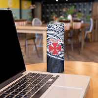 Kingdom of Uvea 1860-1886 Personalized Skinny Tumbler Wallis and Futuna Polynesian Tribal Pattern LT9 - Polynesian Pride