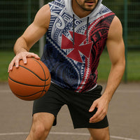 Kingdom of Uvea 1860-1886 Personalized Sleeveless Hoodie Wallis and Futuna Polynesian Tribal Pattern LT9 - Polynesian Pride
