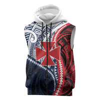 Kingdom of Uvea 1860-1886 Personalized Sleeveless Zip Hoodie Wallis and Futuna Polynesian Tribal Pattern LT9 Red - Polynesian Pride
