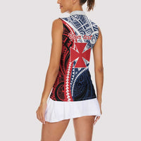 Kingdom of Uvea 1860-1886 Personalized Women Sleeveless Polo Shirt Wallis and Futuna Polynesian Tribal Pattern LT9 - Polynesian Pride