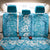 Hawaiian Lei Day Back Car Seat Cover Blue Hibiscus Flowers Lei Art