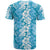Hawaiian Lei Day T Shirt Blue Hibiscus Flowers Lei Art