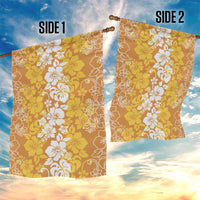 Hawaiian Lei Day Garden Flag Gold Hibiscus Flowers Lei Art