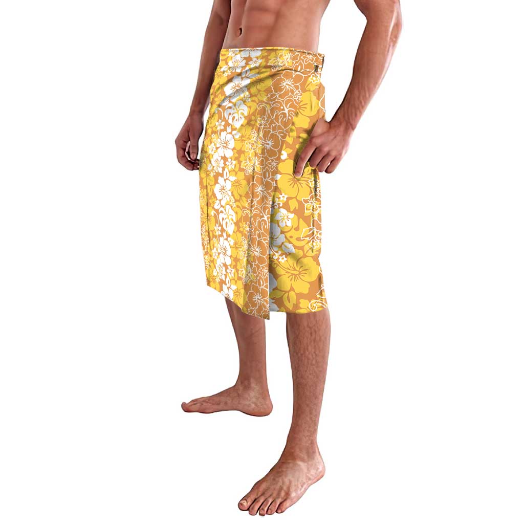 Hawaiian Lei Day Lavalava Gold Hibiscus Flowers Lei Art