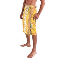 Hawaiian Lei Day Lavalava Gold Hibiscus Flowers Lei Art