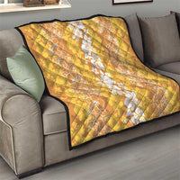 Hawaiian Lei Day Quilt Gold Hibiscus Flowers Lei Art LT9 - Polynesian Pride