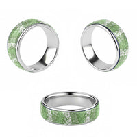 Hawaiian Lei Day Classic Ring Green Hibiscus Flowers Lei Art - Polynesian Pride