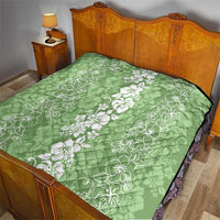 Hawaiian Lei Day Quilt Green Hibiscus Flowers Lei Art LT9 - Polynesian Pride