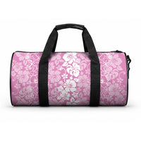 Hawaiian Lei Day Duffle Bag Pink Hibiscus Flowers Lei Art LT9 One size Pink - Polynesian Pride