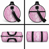 Hawaiian Lei Day Duffle Bag Pink Hibiscus Flowers Lei Art LT9 - Polynesian Pride