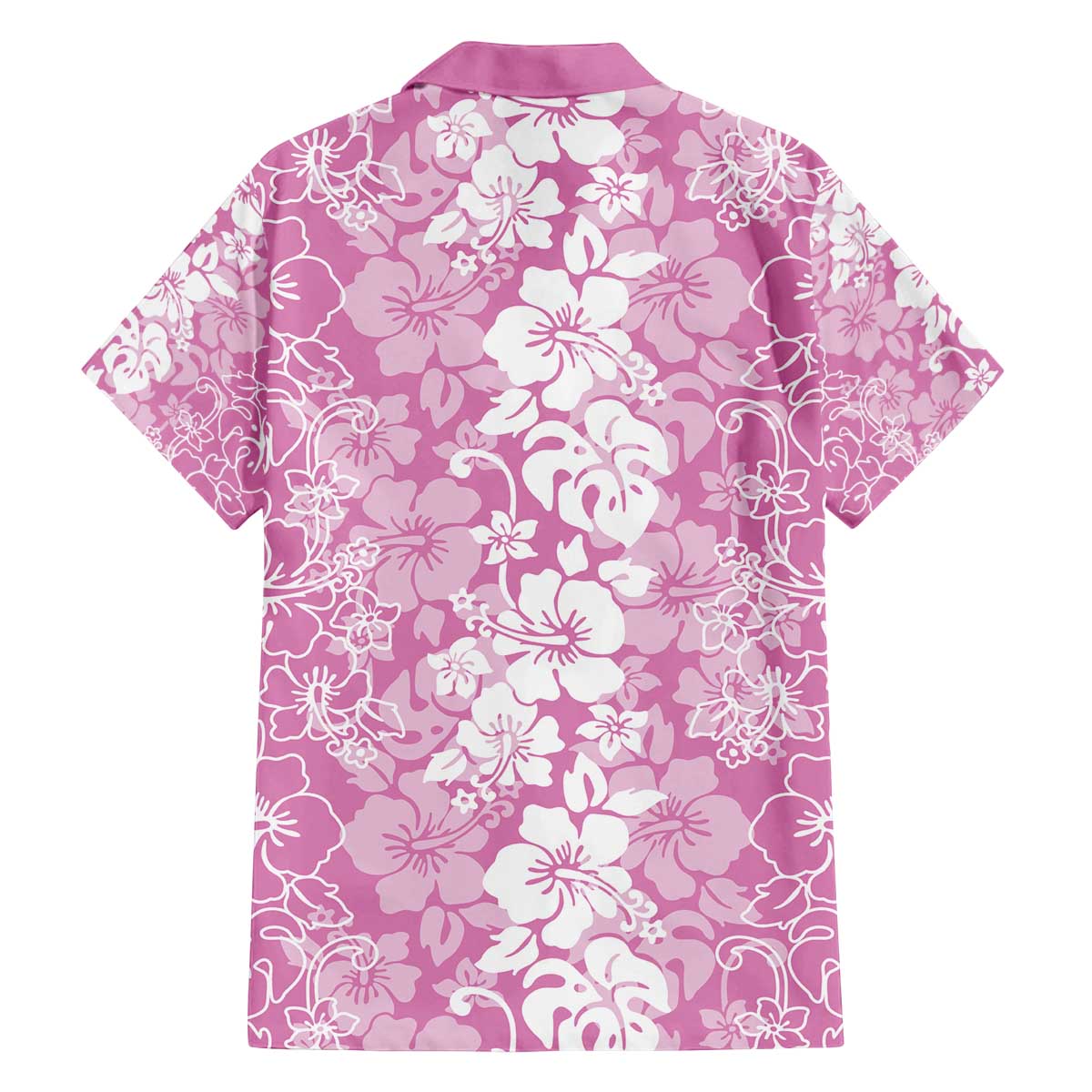 Hawaiian Lei Day Family Matching Off The Shoulder Long Sleeve Dress and Hawaiian Shirt Pink Hibiscus Flowers Lei Art LT9 - Polynesian Pride