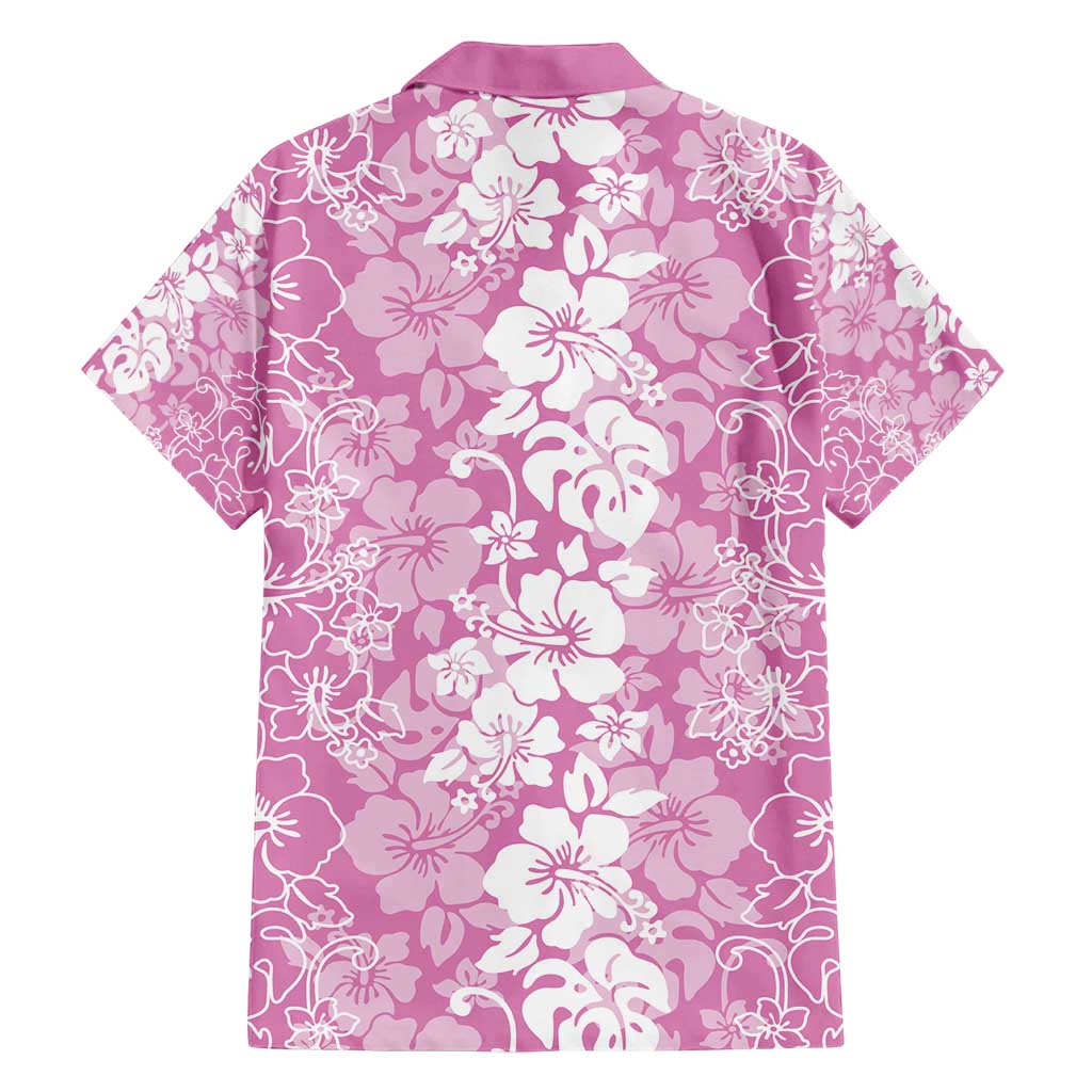 Hawaiian Lei Day Family Matching Tank Maxi Dress and Hawaiian Shirt Pink Hibiscus Flowers Lei Art LT9 - Polynesian Pride