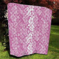 Hawaiian Lei Day Quilt Pink Hibiscus Flowers Lei Art LT9 - Polynesian Pride