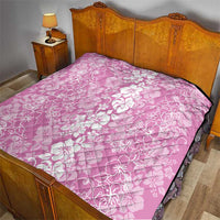 Hawaiian Lei Day Quilt Pink Hibiscus Flowers Lei Art LT9 - Polynesian Pride