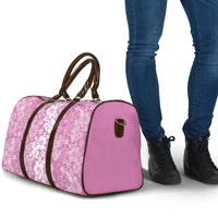 Hawaiian Lei Day Travel Bag Pink Hibiscus Flowers Lei Art - Polynesian Pride
