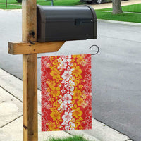 Hawaiian Lei Day Garden Flag Red Hibiscus Flowers Lei Art