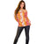 Hawaiian Lei Day Off Shoulder Sweater Red Hibiscus Flowers Lei Art