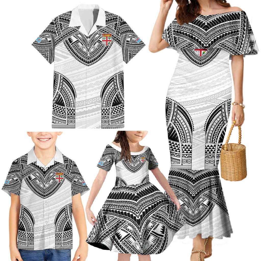 Flying Fijians Pacific Fiji Rugby Custom Family Matching Mermaid Dress and Hawaiian Shirt Polynesian Pattern LT9 - Polynesian Pride