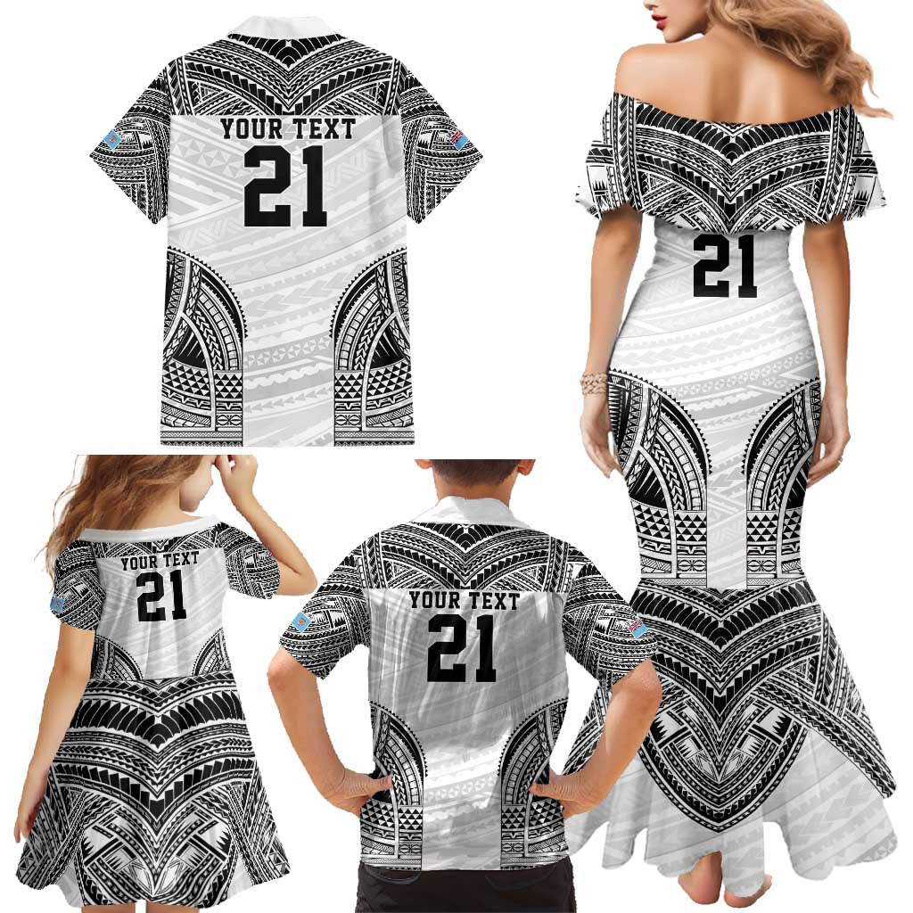 Flying Fijians Pacific Fiji Rugby Custom Family Matching Mermaid Dress and Hawaiian Shirt Polynesian Pattern LT9 - Polynesian Pride