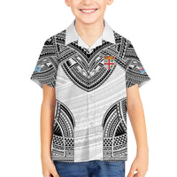 Flying Fijians Pacific Fiji Rugby Custom Family Matching Off The Shoulder Long Sleeve Dress and Hawaiian Shirt Polynesian Pattern