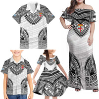 Flying Fijians Pacific Fiji Rugby Custom Family Matching Off Shoulder Maxi Dress and Hawaiian Shirt Polynesian Pattern LT9 - Polynesian Pride